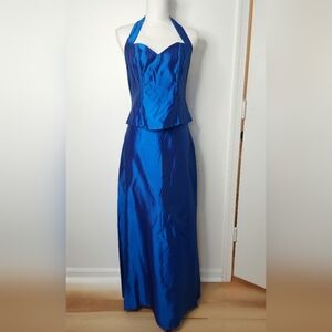 Vintage Y2K Blue Halter Dress